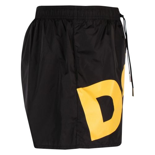 Mens Black/Yellow Large Logo Swim Shorts 59234 by Dsquared2 from Hurleys