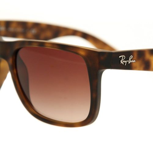 Light Havana RB4165 Justin Rubber Sunglasses 14482 by Ray-Ban from Hurleys