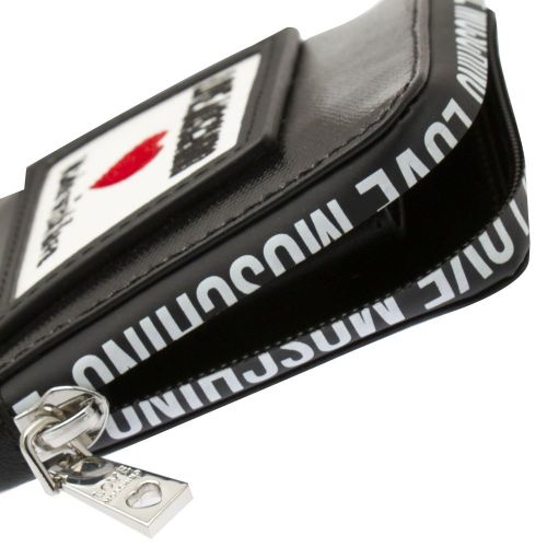 Womens Black Branded Shiny Small Purse 82245 by Love Moschino from Hurleys