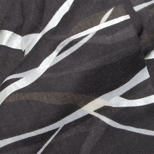 Womens Charcoal Grey Foil Branches Print Scarf 103144 by Katie Loxton from Hurleys
