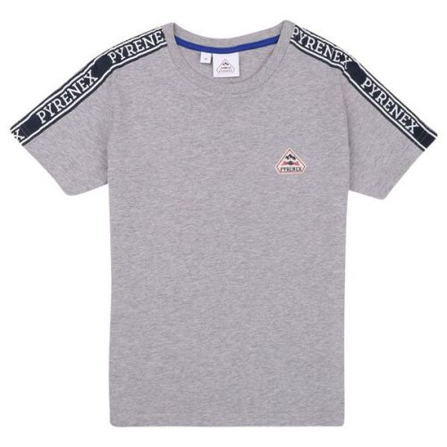 Boys Silver Grey Randy Tape S/s T Shirt 107474 by Pyrenex from Hurleys