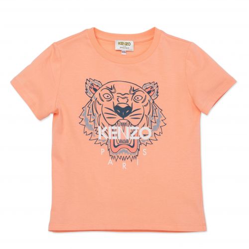 Girls Salmon Tiger S/s T Shirt 90219 by Kenzo from Hurleys