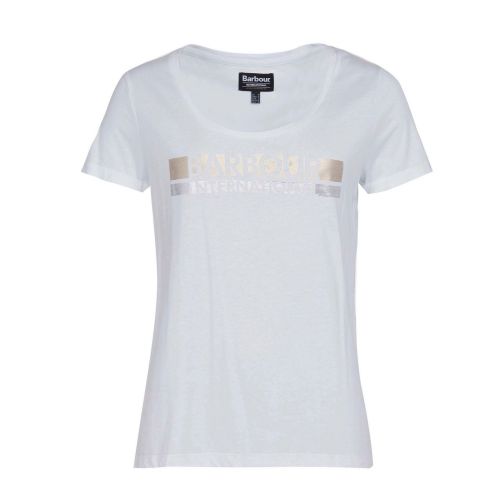 Womens White Baseline S/s T Shirt 51363 by Barbour International from Hurleys