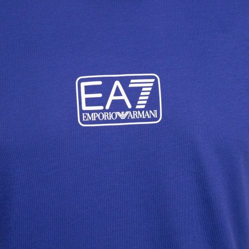 Mens Mazarine Blue Central Logo Pima S/s T Shirt 82080 by EA7 from Hurleys
