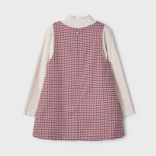 Girls Raspberry Check Dress Set 111258 by Mayoral from Hurleys