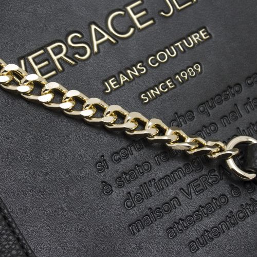 Womens Black Branded Chain Crossbody Bag 41722 by Versace Jeans from Hurleys