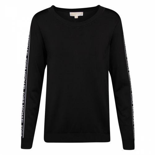 Womens Black Taped Logo Sleeve Sweat Top 39989 by Michael Kors from Hurleys