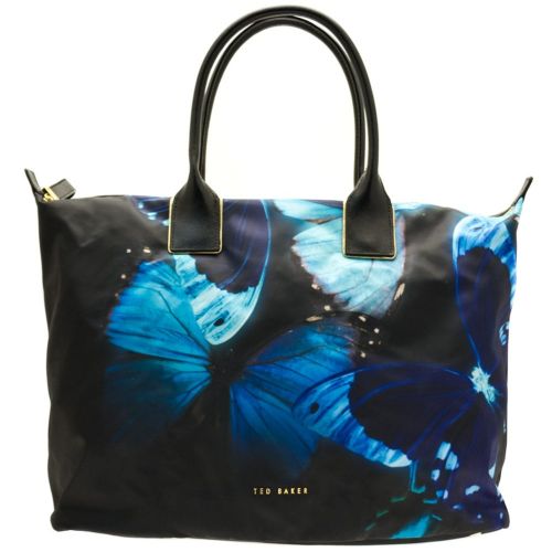 Womens Black Butterfly Collective Tamina Nylon Large Tote Bag 63147 by Ted Baker from Hurleys