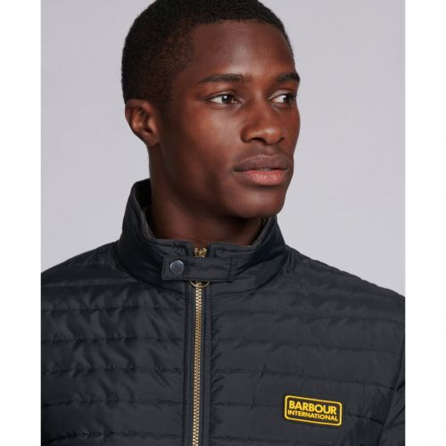 Mens Black Mind Quilted Jacket 92229 by Barbour International from Hurleys
