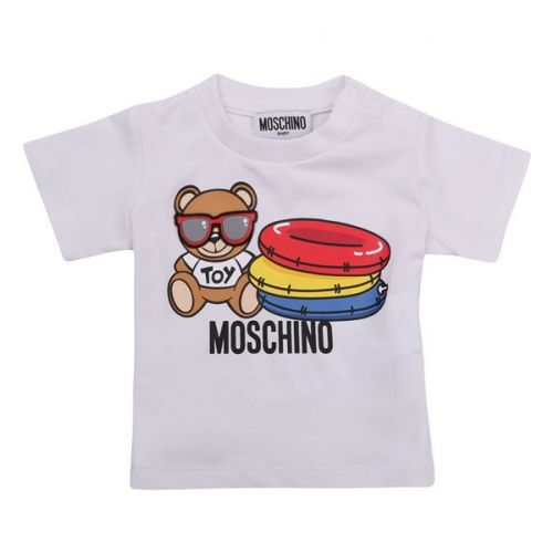 Baby White Sunglasses Toy S/s T Shirt 107670 by Moschino from Hurleys