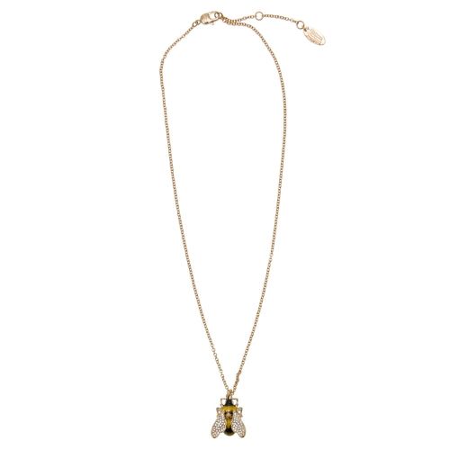 Womens Crystal and Gold Bumble Pendant necklace 24746 by Vivienne Westwood from Hurleys