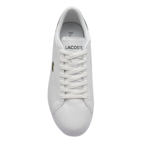 Mens White/Green Powercourt Trainers 89645 by Lacoste from Hurleys