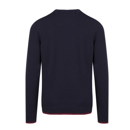 Athleisure Mens Navy/Coral Rimex_S20 Crew Neck Knitted Jumper 51507 by BOSS from Hurleys