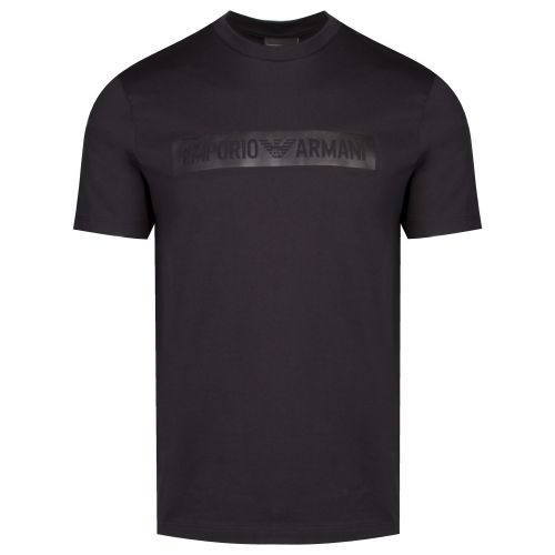 Mens Black Tonal Block Logo S/s T Shirt 37036 by Emporio Armani from Hurleys