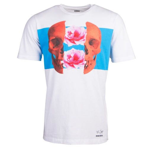 Mens White T-Just-SW S/s T Shirt 25510 by Diesel from Hurleys