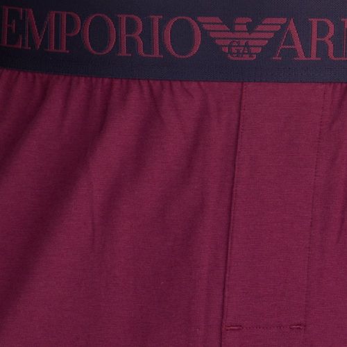 Mens Aubergine Logo Band Pyjama Bottoms 15088 by Emporio Armani from Hurleys