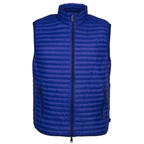 Mens Blue Padded Down Gilet 22273 by Emporio Armani from Hurleys