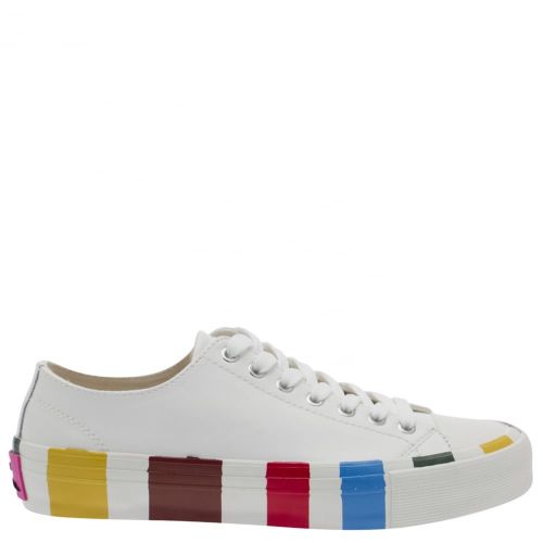 Womens White Nolan Stripe Trainers 20126 by PS Paul Smith from Hurleys