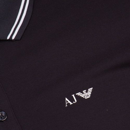 Mens Navy Tipped Regular Fit S/s Polo Shirt 69623 by Armani Jeans from Hurleys