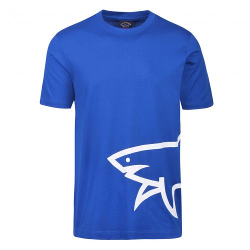 Mens Cobalt Blue Mega Shark Print S/s T Shirt 85441 by Paul And Shark from Hurleys