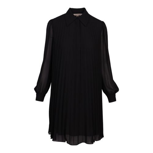 Womens Black Pleated Mini Shirt Dress 96867 by Michael Kors from Hurleys