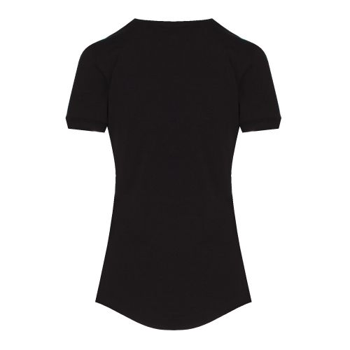 Womens Black Embroidered Logo S/s T Shirt 39438 by Love Moschino from Hurleys