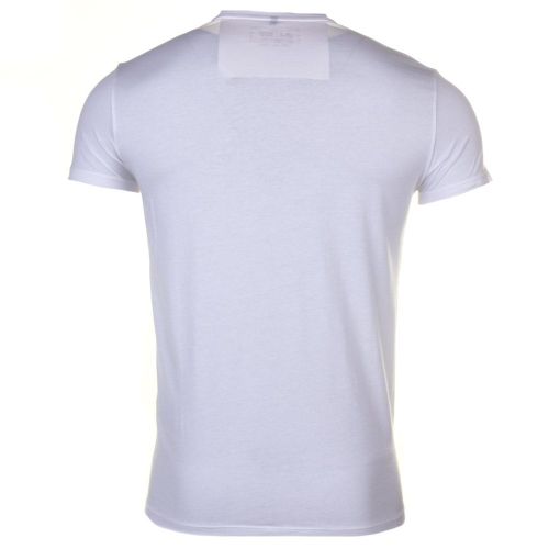 Mens White Eagle Chest Logo Slim Fit S/s Tee Shirt 61212 by Armani Jeans from Hurleys