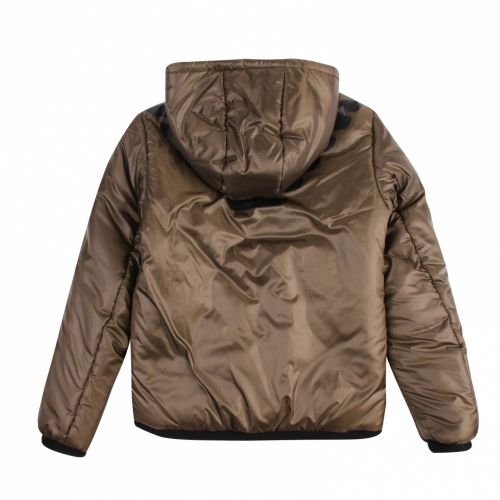 Boys Khaki Branded Reversible Hooded Jacket 48099 by Emporio Armani from Hurleys