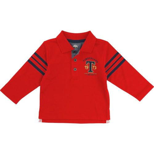 Boys Red Small Logo L/s Polo Shirt 13354 by Timberland from Hurleys