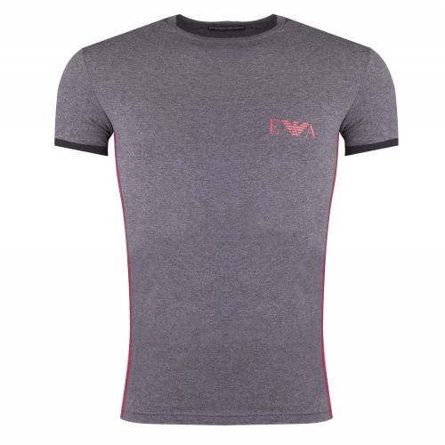 Mens Grey Melange Athletics Slim Fit S/s T Shirt 30873 by Emporio Armani from Hurleys
