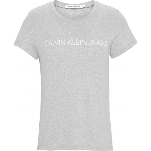 Womens Grey Heather Institutional Logo Slim Fit S/s T Shirt 77888 by Calvin Klein from Hurleys