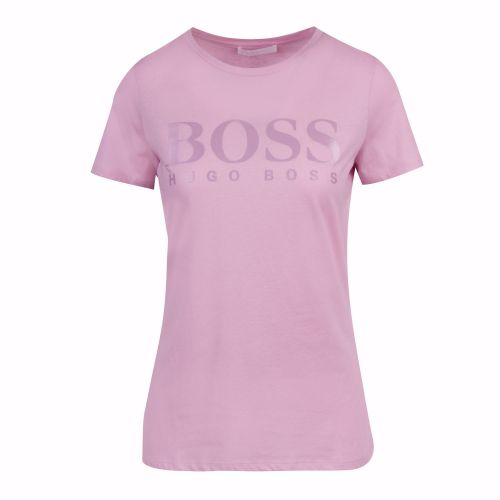 BOSS Casual Womens Pale Pink Temellow Logo S/s T Shirt 74096 by BOSS from Hurleys