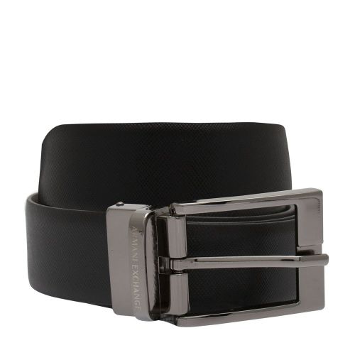 Mens Black Saffiano Belt 89735 by Armani Exchange from Hurleys