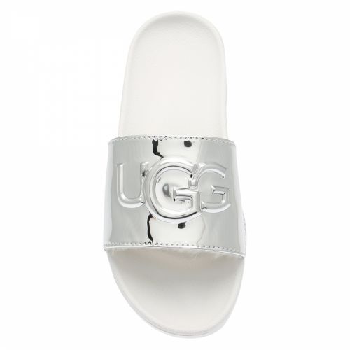 Womens Silver Royale Graphic Metallic Slides 39541 by UGG from Hurleys