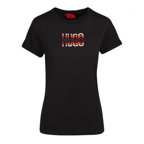 Womens Black The Slim Tee 11 S/s T Shirt 93252 by HUGO from Hurleys