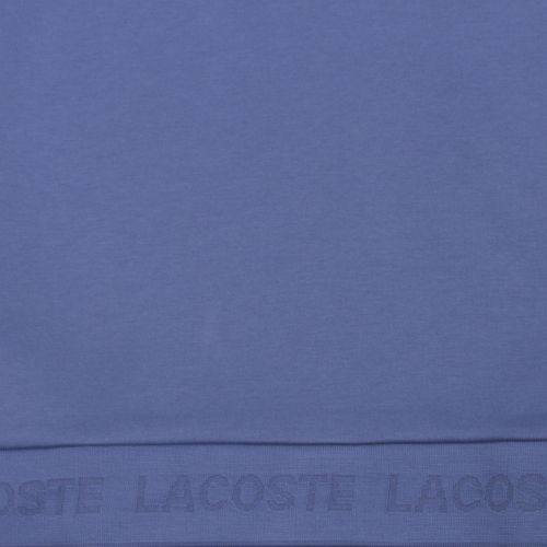 Mens Mid Blue Branded Tape Crew Sweat Top 48783 by Lacoste from Hurleys