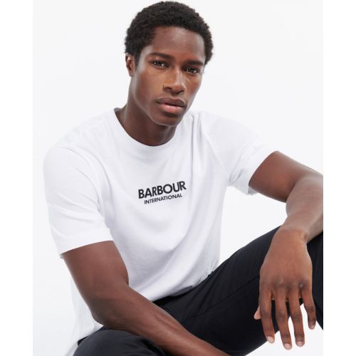 Mens White Formula S/s T Shirt 107360 by Barbour International from Hurleys