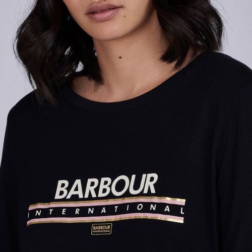 Womens Black Spada L/s T Shirt 79270 by Barbour International from Hurleys