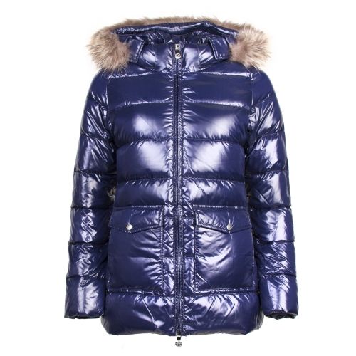 Womens Amiral Authentic Fur Shiny Coat 32203 by Pyrenex from Hurleys