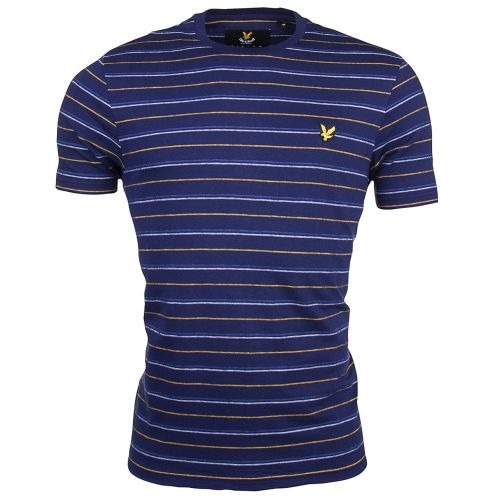 Mens Navy Pick Stitch S/s Tee Shirt 10810 by Lyle & Scott from Hurleys