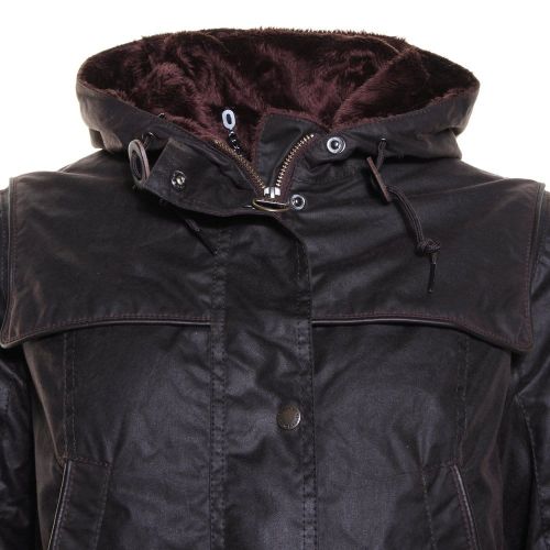 Womens Rustic Ratio Hooded Waxed Jacket 70943 by Barbour Range Rover Collection from Hurleys