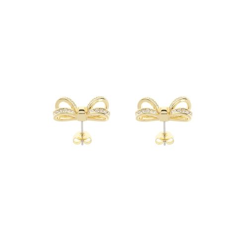 Womens Gold Olitta Mini Pavé Bow Earrings 16005 by Ted Baker from Hurleys
