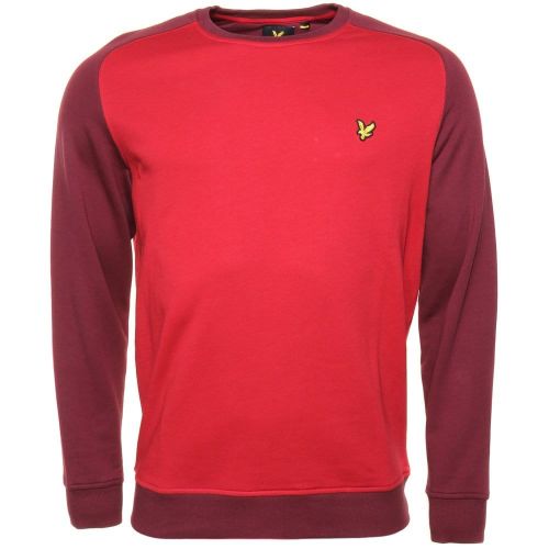 Mens Claret Jug Saddle Shoulder Sweat Top 25088 by Lyle and Scott from Hurleys
