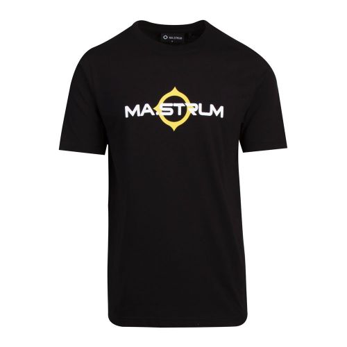 Mens Jet Black Logo Print S/s T Shirt 82104 by MA.STRUM from Hurleys