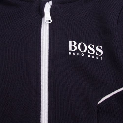 Toddler Navy Branded Hooded Zip Through Sweat Top 79172 by BOSS from Hurleys