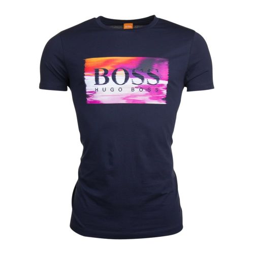 Mens Dark Blue Typical 2 S/s T Shirt 13010 by BOSS from Hurleys