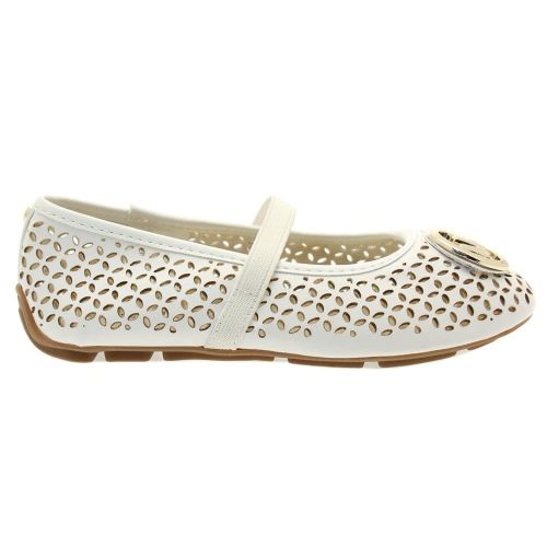 Girls White Faye Maisy Shoes (23-36) 44567 by Michael Kors from Hurleys