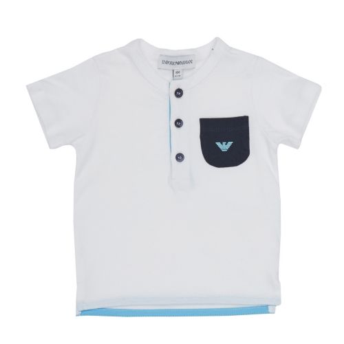 Infant White/Navy Pocket S/s T Shirt & Shorts Set 38041 by Emporio Armani from Hurleys