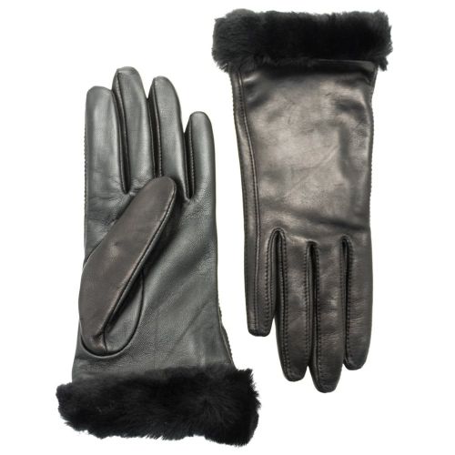 Womens Black Classic Leather Smart Technology Gloves 62376 by UGG from Hurleys