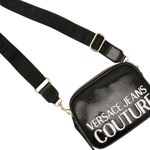 Womens Black Shiny Grain Camera Bag 77228 by Versace Jeans Couture from Hurleys